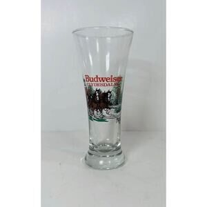 Set of 12 Vintage Budweiser Clydesdale 1991 Fluted Pilsner 12 Oz Beer Glass
